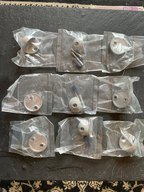 Door stop, floor mount, half dome (set of 3) NOS