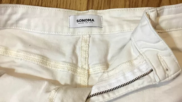 Pantalones Cortos De Mujer Color Blanco Marca SONOMA 3