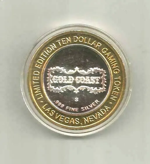 Gold Coast Las Vegas Hotel & Casino  Ping Pang Pong .999 Fine Silver Token