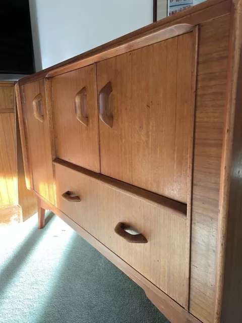 Mid Century E Gomme G Plan Brandon Sideboard/Cocktail Cabinet 1950s in Light Oak 3