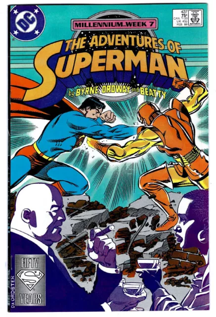 THE ADVENTURES OF SUPERMAN #437 in VF/NM condition a 1988 Copper Age DC comic