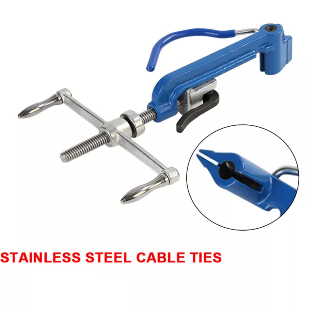 Manual Strapping Pliers Binding Cutting Tool Stainless Steel Strapper Packer USA