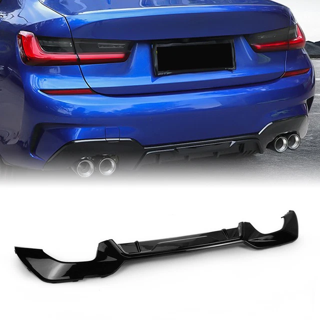 IKON MOTORSPORTS Gloss Black Rear Diffuser For 2018-2022 Honda Accord Sport - With Real LED Lights!