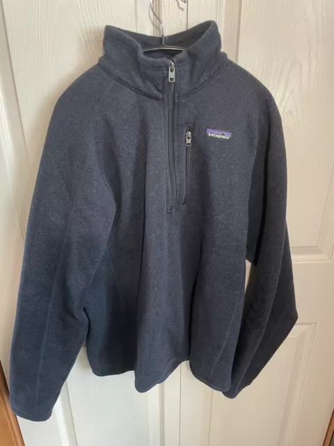 Patagonia Better Sweater Navy Half Zip Long Sleeve Pullover Mens - Medium