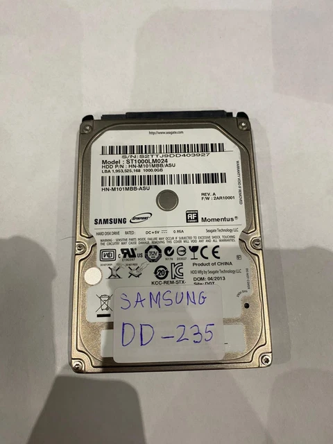 Disque Dur Interne Seagate 1 To (1000 Go) 2.5" SATA - Modèle ST1000LM024 - 5400 Rpm, 16 Mo Cache - Occasion Fonctionnel