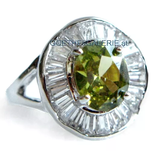 Ring PERIDOT SAPHIRE 925 SILBER Cocktailring Damenring Edelsteine NEU TRAUM!