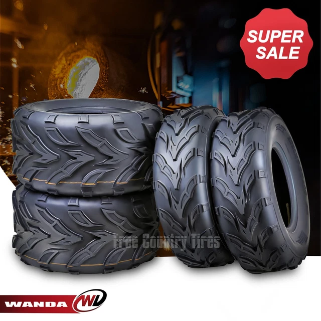 Set Of 4 WANDA Sport ATV Tires - Front 21x7-10 & Rear 20x10-9 - 4PR