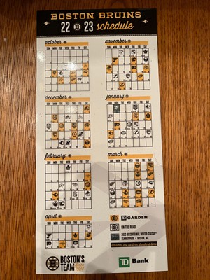 BOSTON BRUINS 2022~2023 Magnet Schedule SGA $6.99 - PicClick