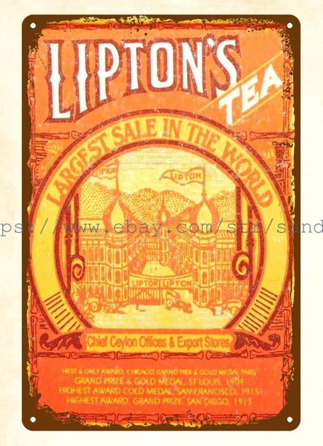LIPTON TEA metal tin sign room design ideas for bedrooms