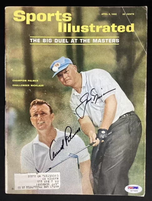 Jack Nicklaus Signed Sports Illustrated 4/5/65 Arnold Palmer Auto Master PSA/DNA