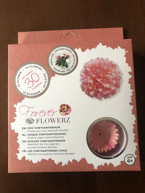 Nuevo - Craft Buddy - Forever Flowerz - Chic Crisantemo - Melocotón - Hace 30