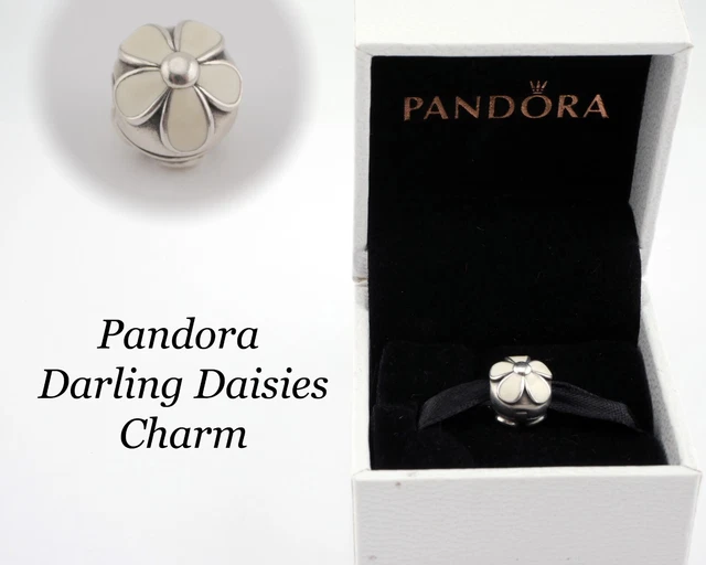 Authentic Darling Daisy Meadow 791494EN12 Sterling Silver Clip Charm – Enamel Flower