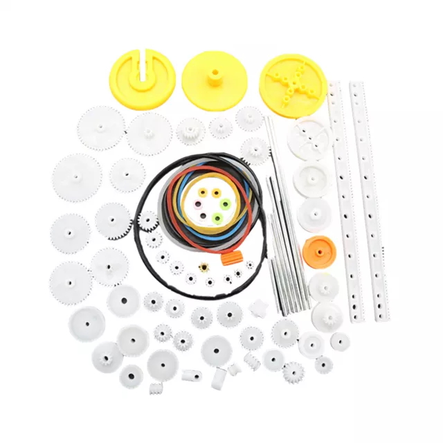 82PCS/Set Plastic Gear DIY Technology Set for Toy Motor Car Robot Model Kit D