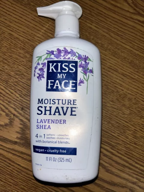 Kiss My Face 4 in 1 Moisture Shave 11 oz Lavender Shea Vegan New Sealed