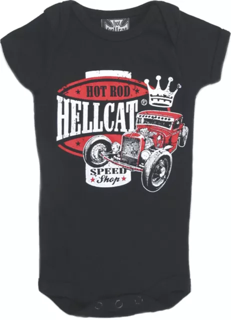 Hotrod Hellcat SPEED KING Oldschool Kurzarm Babybody Romper Rockabilly