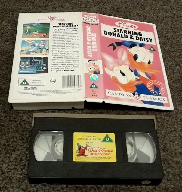 DISNEY CARTOON CLASSICS Starring Donald And Daisy Pal Vhs Video Kids ...
