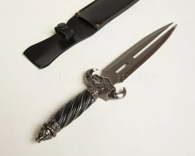 12.5" Double Dragon Claw Dagger + Sheath, Athame, Wiccan Pagan Ceremonial Ritual