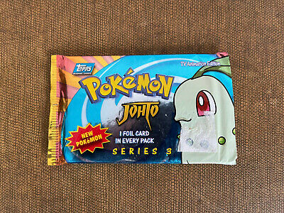 Topps Pokemon Johto Series 3 Booster Pack 8 Cards w/ Foil Open Pack