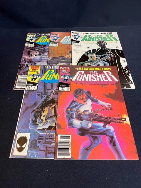 The Punisher #1-5; complete 1986 series; Marvel Comics; Steven Grant