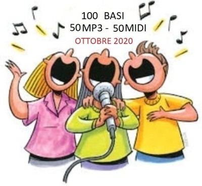 100 Basi karaoke 50 mp3 50 MIDI aggiornate Giugno 2022 