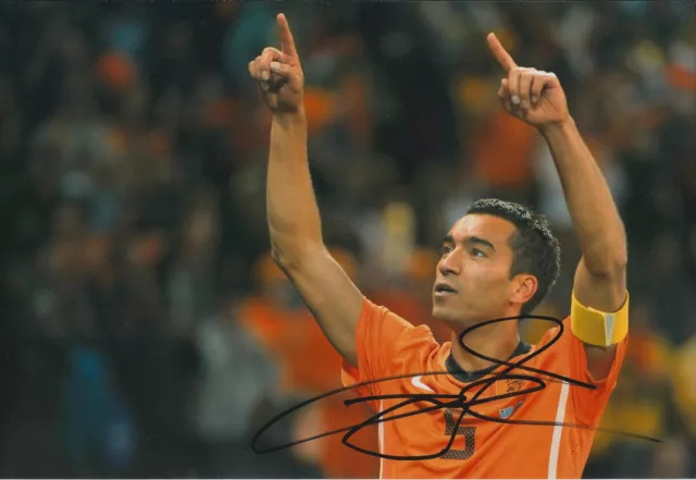 Giovanni VAN BRONCKHORST SIGNED Autograph 12x8 Photo AFTAL COA Dutch Football