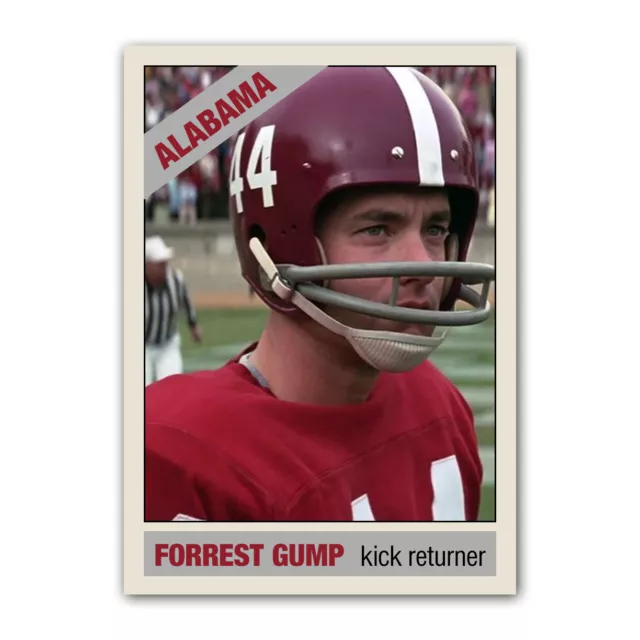 Forrest Gump 1966 Style Football Card Alabama Collectible Parody Art Card