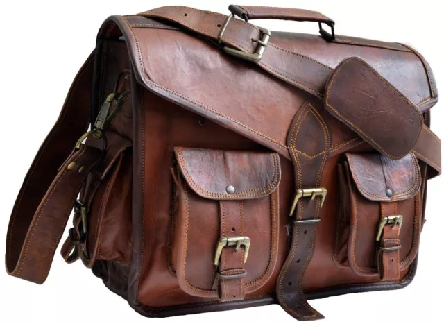 Cuir Sac à Main Épaule Femme Ordinateur Portable Sacoche Messager Bandoulière