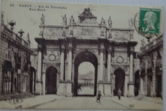 Nancy 54 CPA Arc Of Triumph Street Heré Good Condition 1920