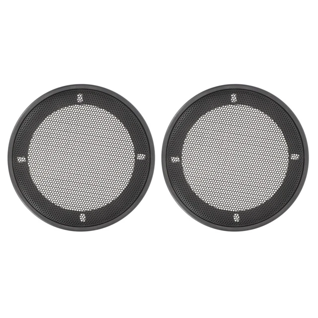 2 Pcs Speaker Grille Plastic Ring Cover Protector Woofer Mesh