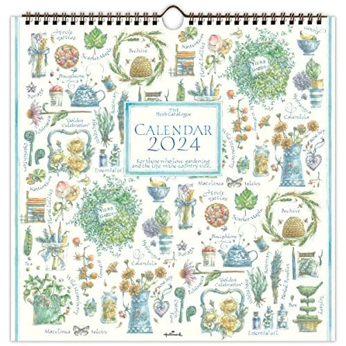JAPAN HALLMARK 2024 Calendar Wall Hanging Large Herb Catalog 824174