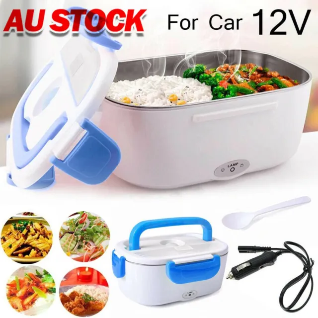 Portable Electric Heated Car Plug Heating Lunch Box Bento Food Warmer 12-24V AU