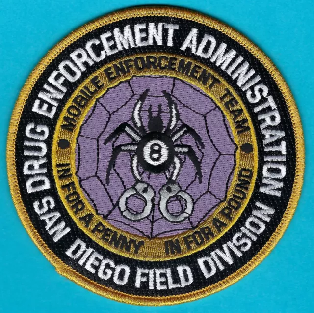 Dea Drug Enforcement Administration San Diego California Field Division Patch