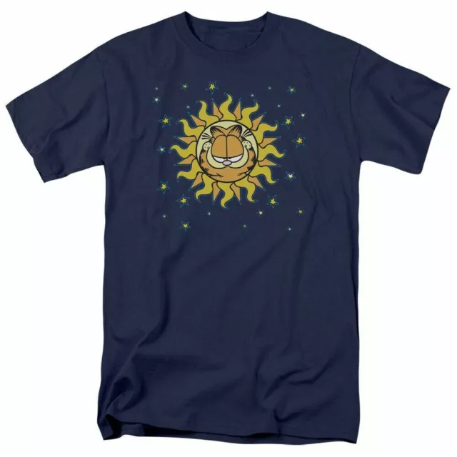 Garfield Celestial T Shirt Mens Licensed Cat Jim Davis Comic Tee Navy