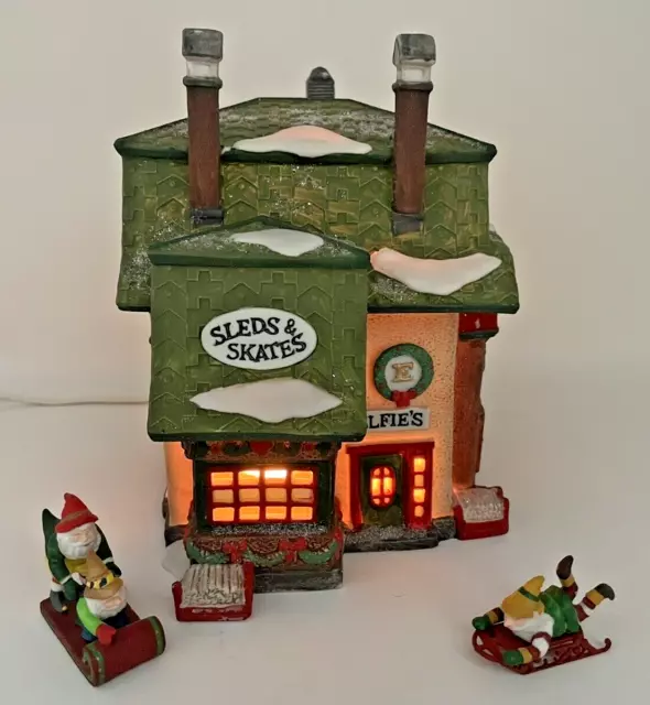 Dept 56 North Pole Series Elfies Sleds & Skates #56251 & Testing the Toys #56057
