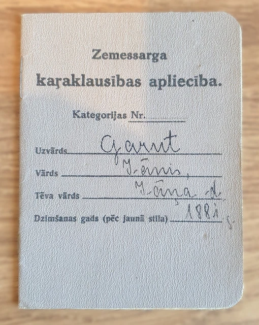 latvia-1932-national-guard-service-record-booklet-39-95-picclick-uk