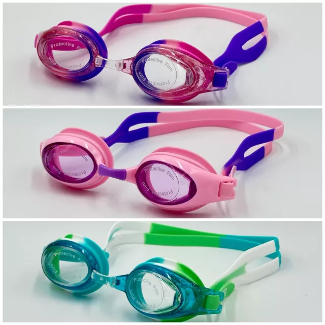 Vgooar Kids Swimming Goggles, Anti Fog Leak Proof Ages 4-14 Adjustable Boy Girl