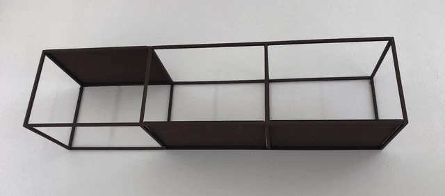 Mensola da parete moderna in metallo - Design G.Piccin - Ripiani riposizionabili