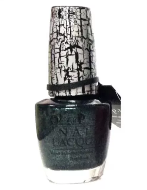 OPI - Shatter The Scales E66 Green Crackle Nail Lacquer Polish 15ml 3