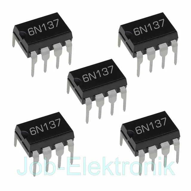 5 Stück 6N137 Highspeed Optokoppler DIP8  Optocoupler