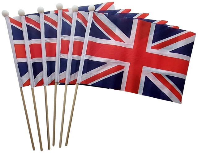 UNION JACK WAVING Hand Flag 6 Pack FREE UK DELIVERY! £8.99 - PicClick UK