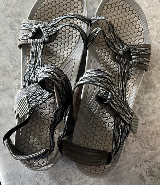 BARETRAPS WOMENS DENNI Anti Slip Anti Microbial Sandals Size 11 Grey Black 29.99 PicClick