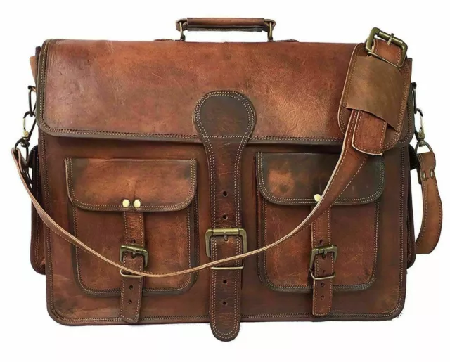 Handmade Bag Leather Shoulder Men's Travel Messenger Satchel Laptop Crossbody Ba