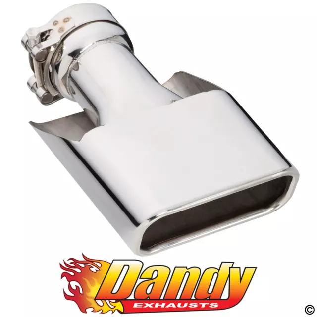 Exhaust Tip Rolled in Angle Cut 2.5 Inch Inlet 304 Stainless Steel XA XB