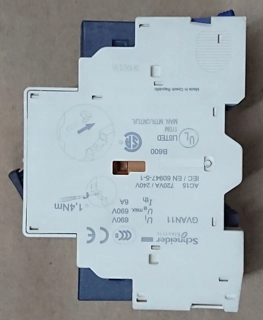 Motor circuit breaker GV2ME14 4kW 6-10A / #Z I1MG 3824