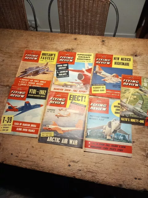 Vintage RAF Royal Air Force Flying Review 7 Ausgaben von 1962 Flugzeugmagazin