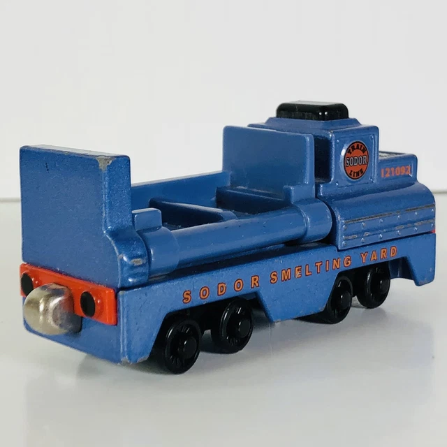 THOMAS THE TRAIN Dump Car Diecast Sodor Smelting Yard Tender Metal Blue