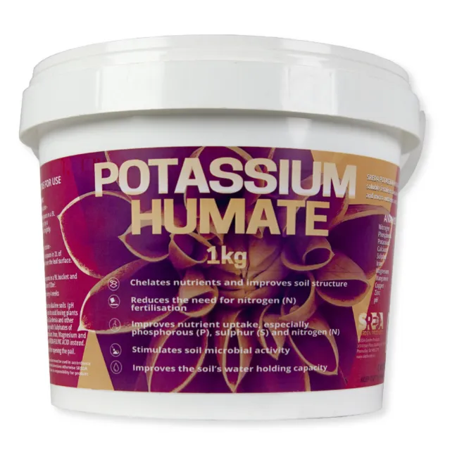 Potassium Humate Fertiliser  1kg SREDA Natural Organic Plant Fertilizer