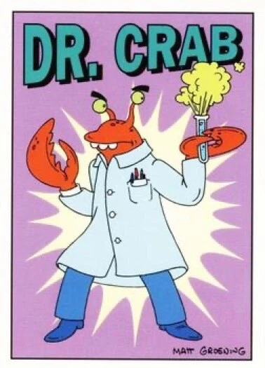 CRAB R2 The Simpsons 1993 Skybox Series Trading Card