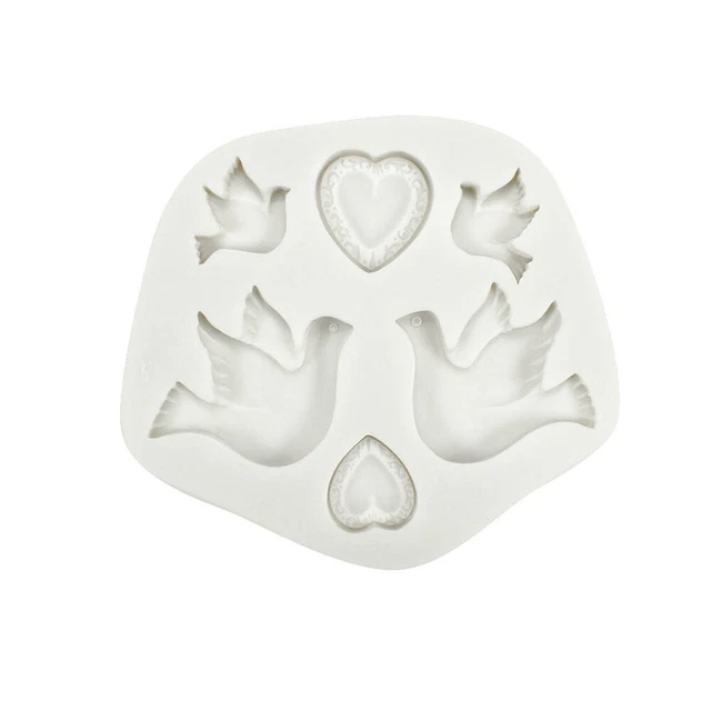 à gâteau en silicone Colombe d'amour 3D de la paix Sugarcraft La Saint-Valentin