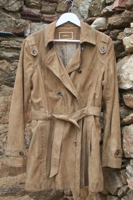 manteau daim caroll